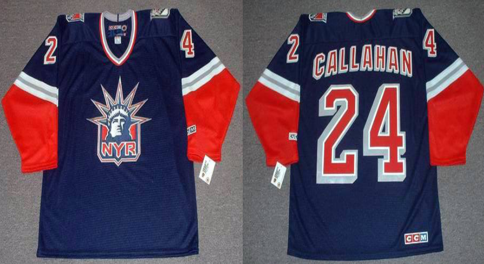 2019 Men New York Rangers 24 Callahan blue CCM NHL jerseys